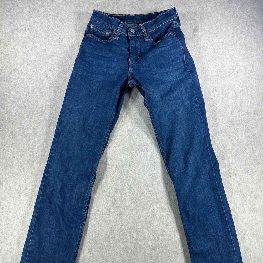 Levi's 511 Slim Fit Mens Jeans Dark Wash Blue Denim Zip Fly Waist 28 Length 32